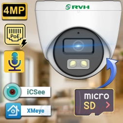 IP камера 4Мп с микрофоном, POE, запись на microSD RV-D2ENIP400G IP камера 4Мп с микрофоном, POE, запись на microSD RV-D2ENIP400G